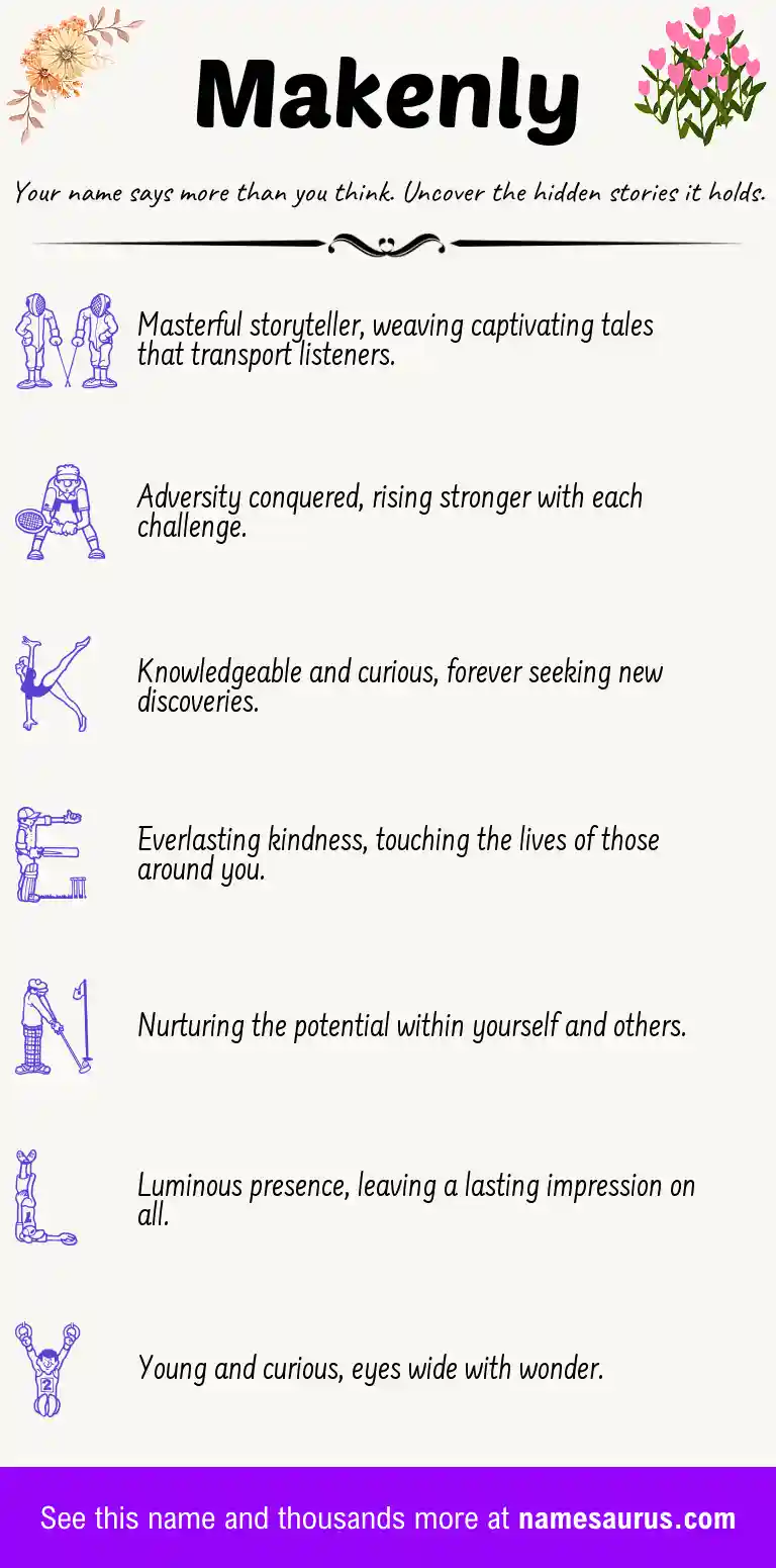 Acrostic poem about Makenly.