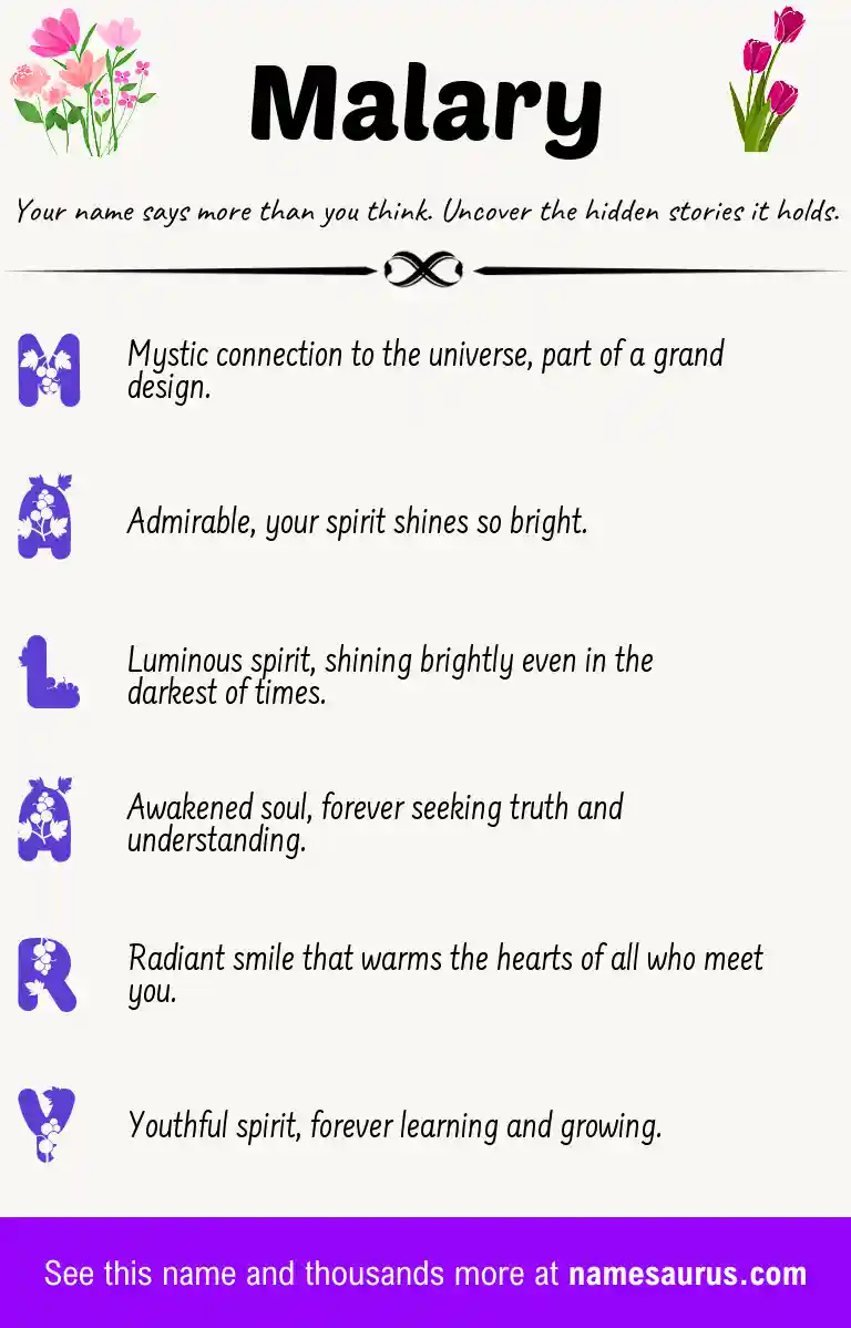 Acrostic poem about Malary.