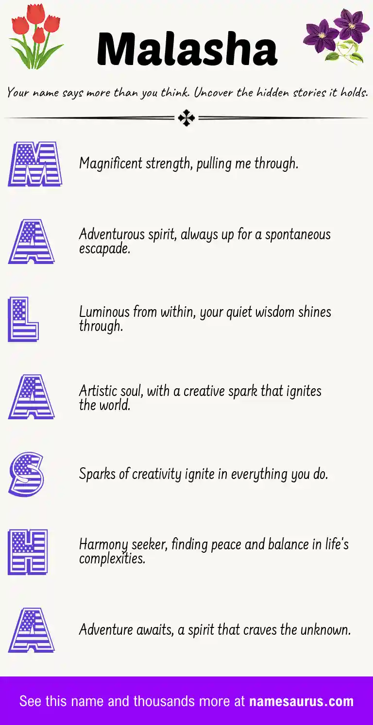 Acrostic poem about Malasha.