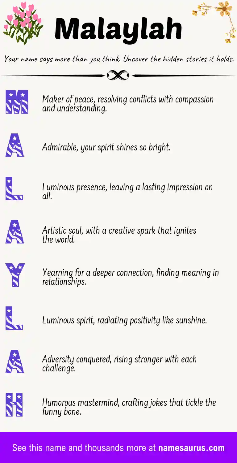 Acrostic poem about Malaylah.