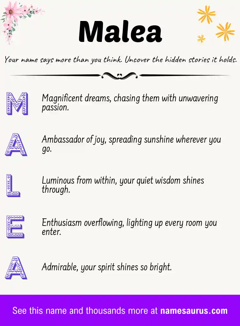Acrostic poem about Malea.