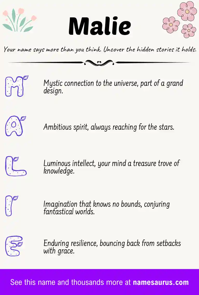 Acrostic poem about Malie.