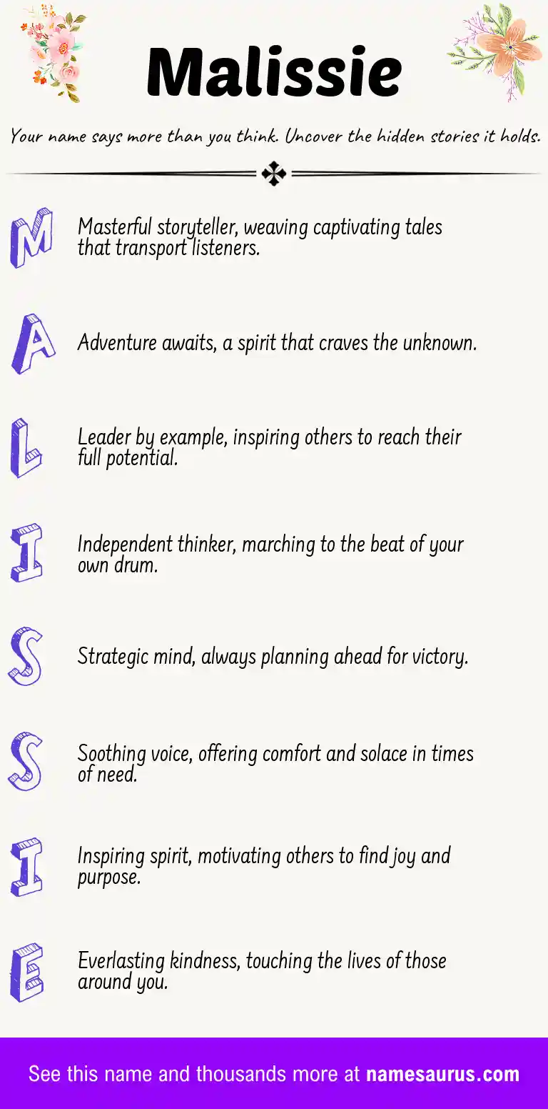 Acrostic poem about Malissie.