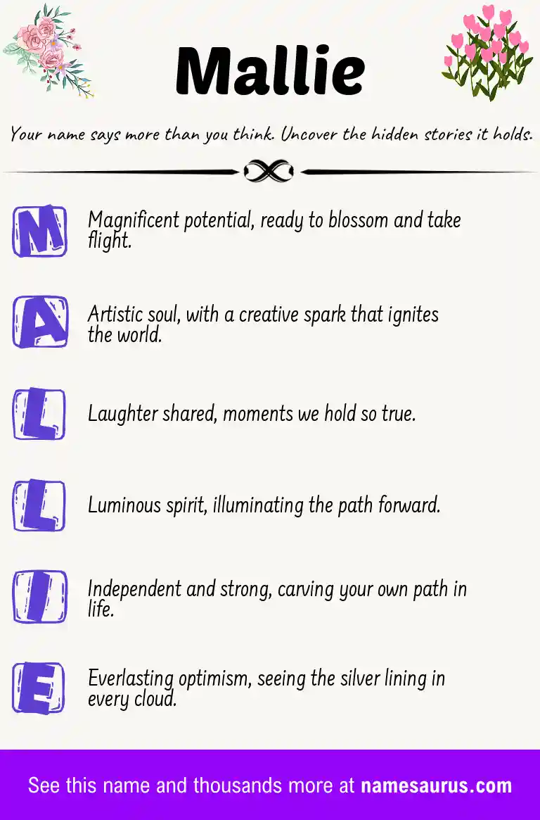 Acrostic poem about Mallie.