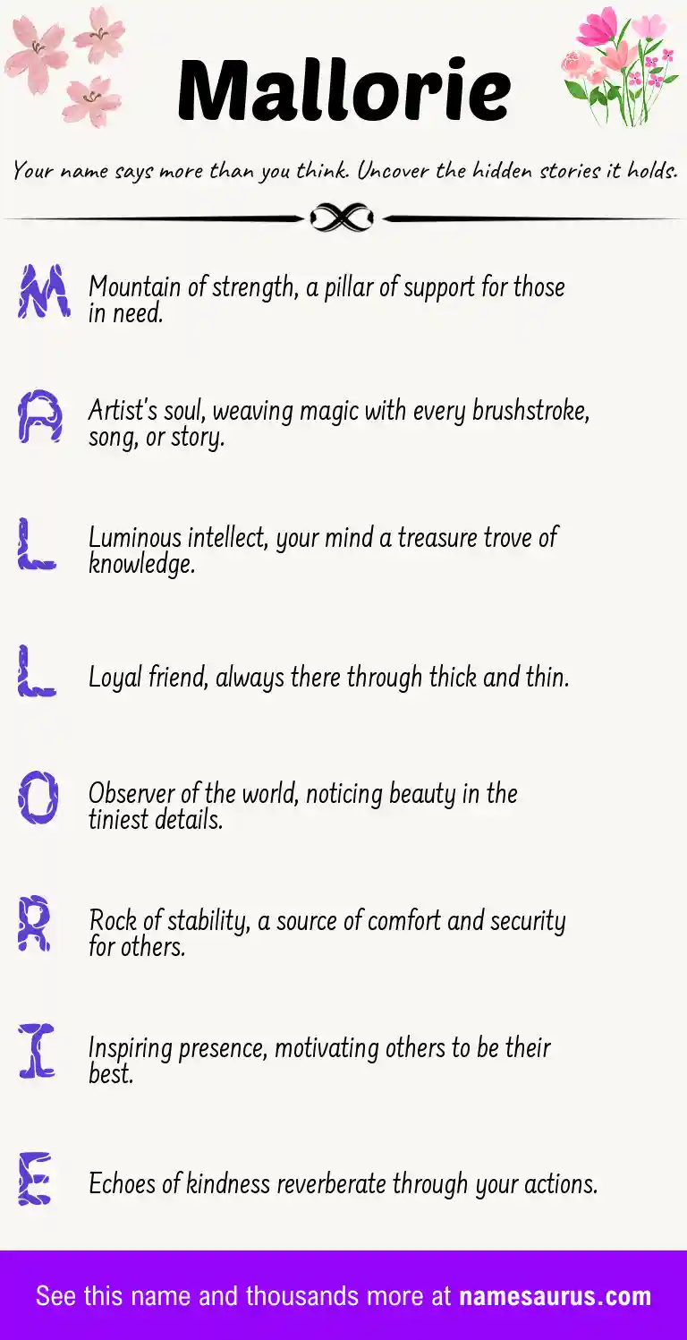 Acrostic poem about Mallorie.