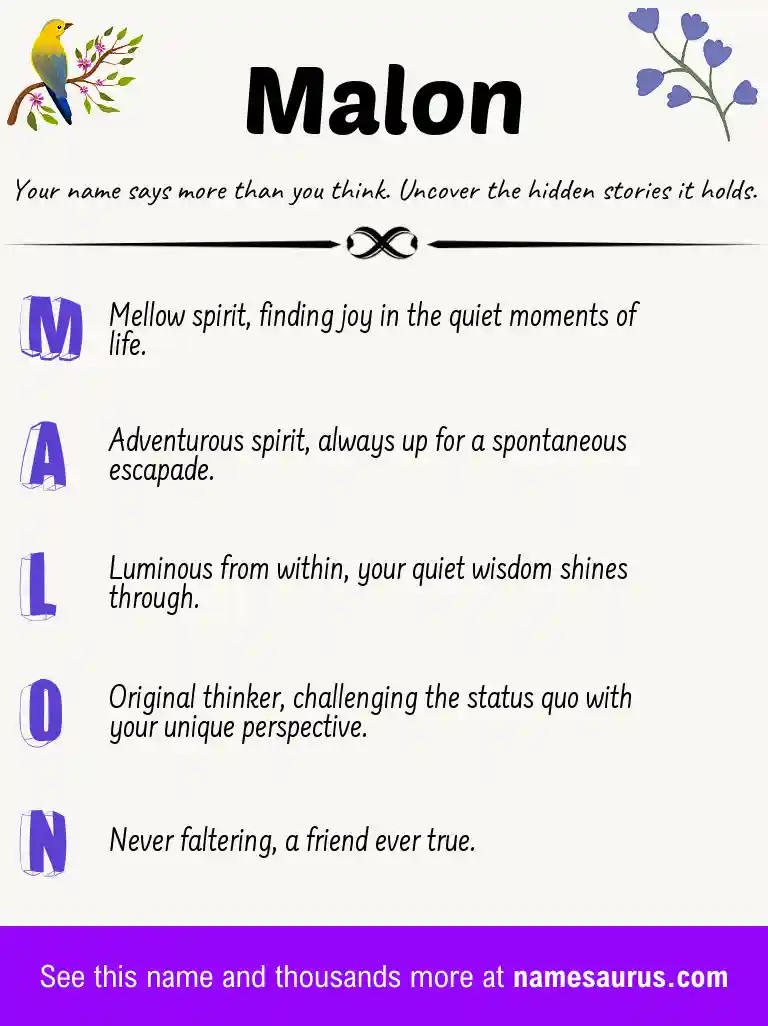 Acrostic poem about Malon.