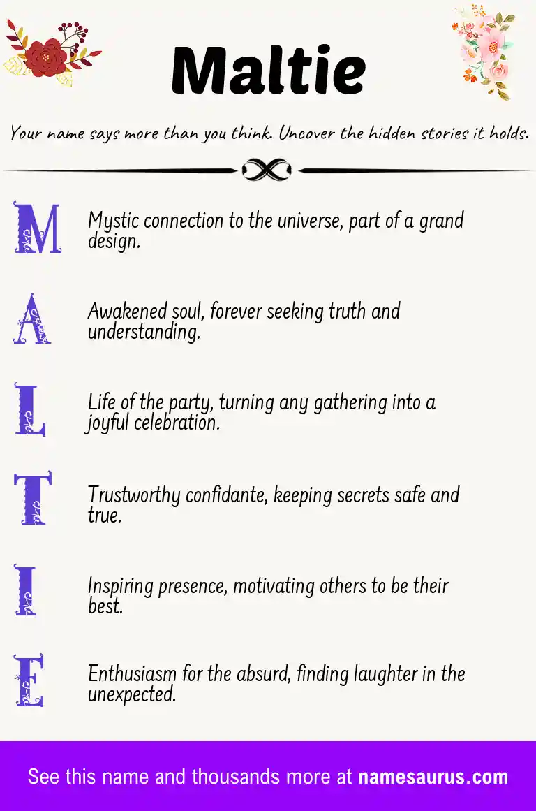 Acrostic poem about Maltie.
