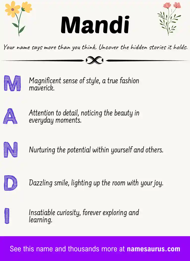 Acrostic poem about Mandi.