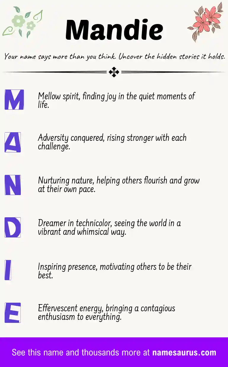 Acrostic poem about Mandie.
