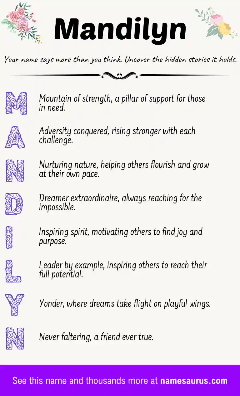 Acrostic poem about Mandilyn.