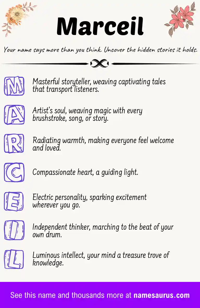 Acrostic poem about Marceil.