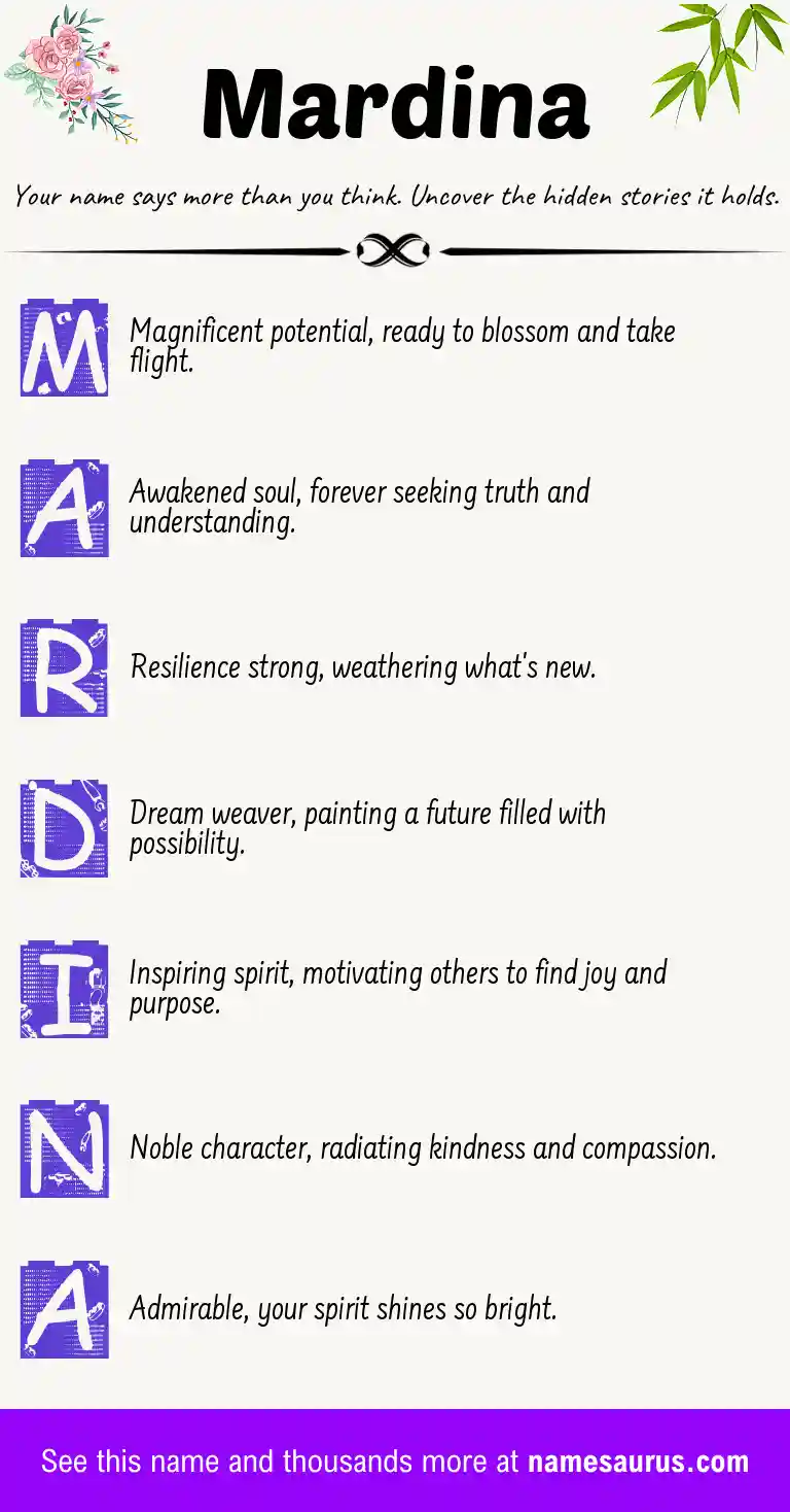 Acrostic poem about Mardina.
