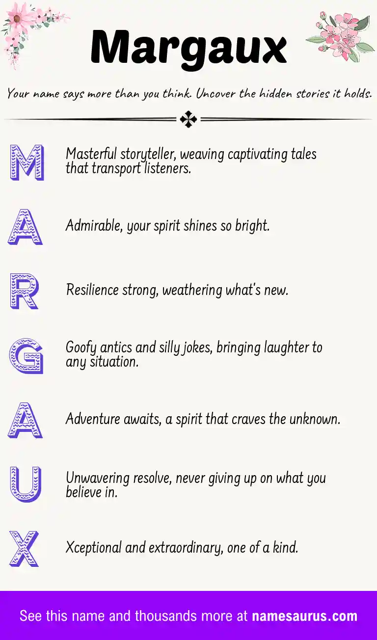 Acrostic poem about Margaux.