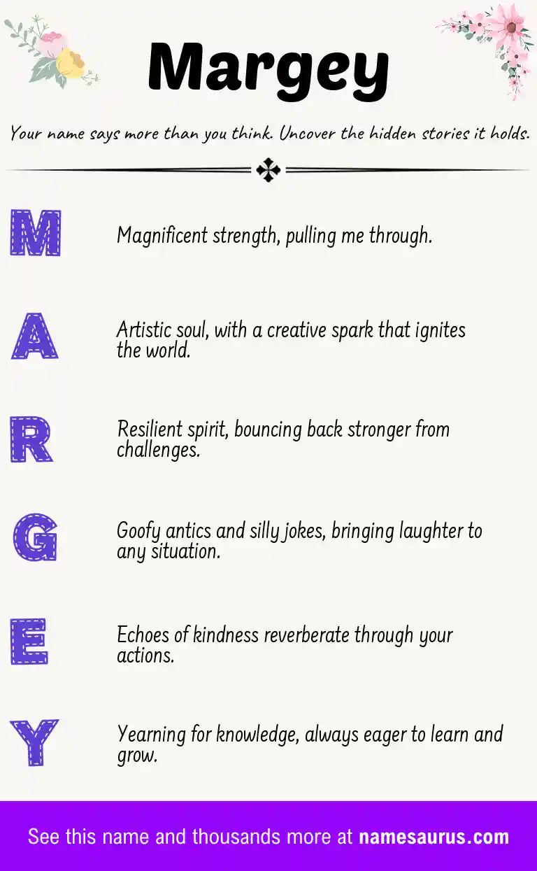 Acrostic poem about Margey.