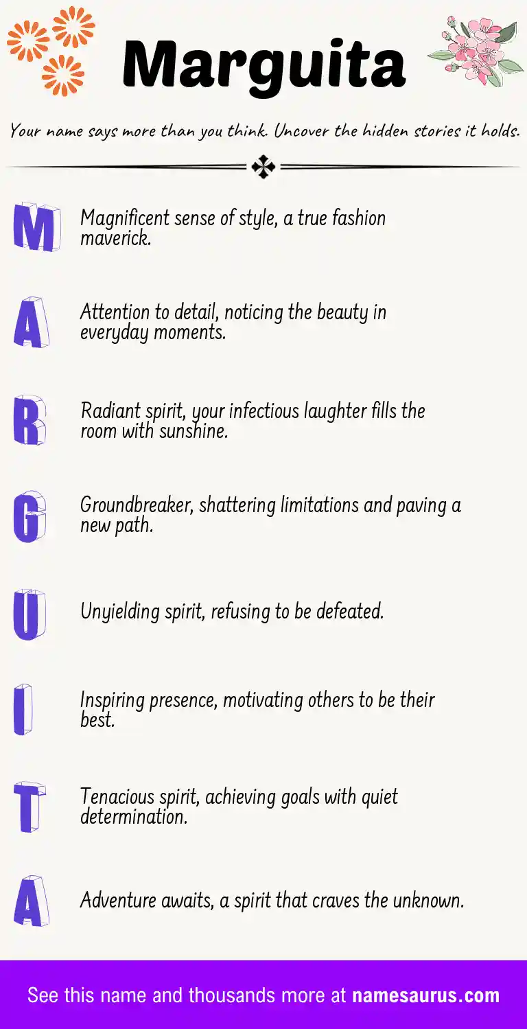 Acrostic poem about Marguita.