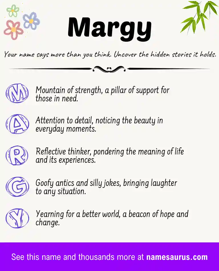 Acrostic poem about Margy.