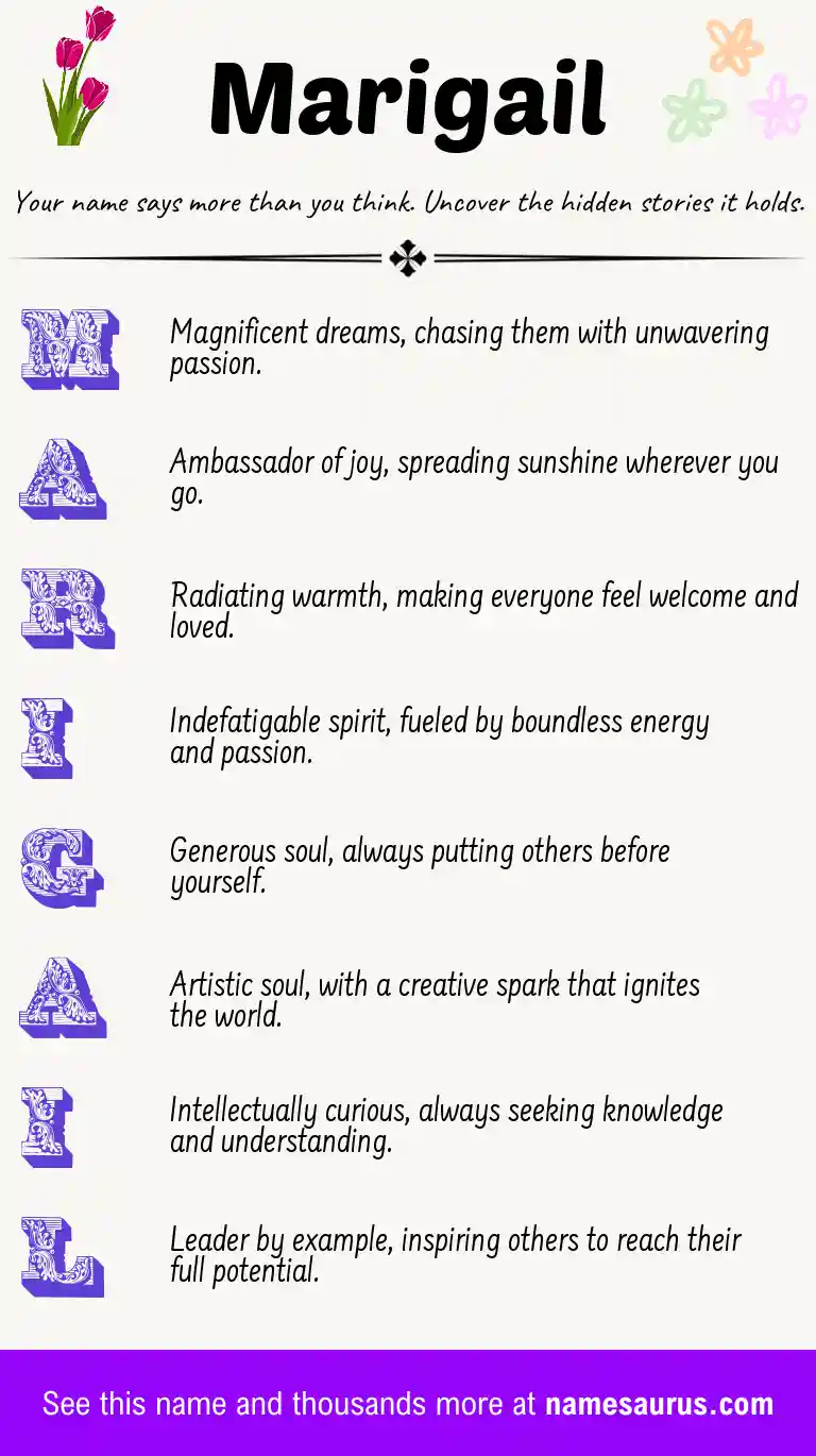 Acrostic poem about Marigail.