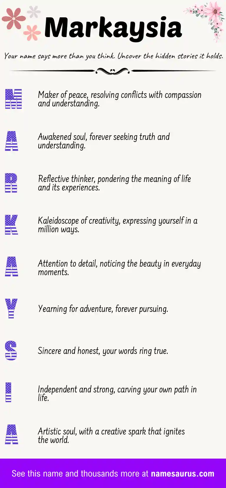 Acrostic poem about Markaysia.