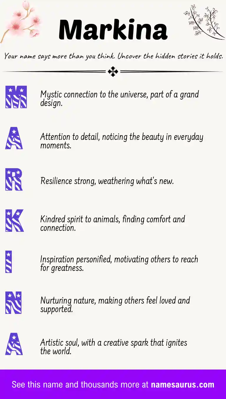 Acrostic poem about Markina.