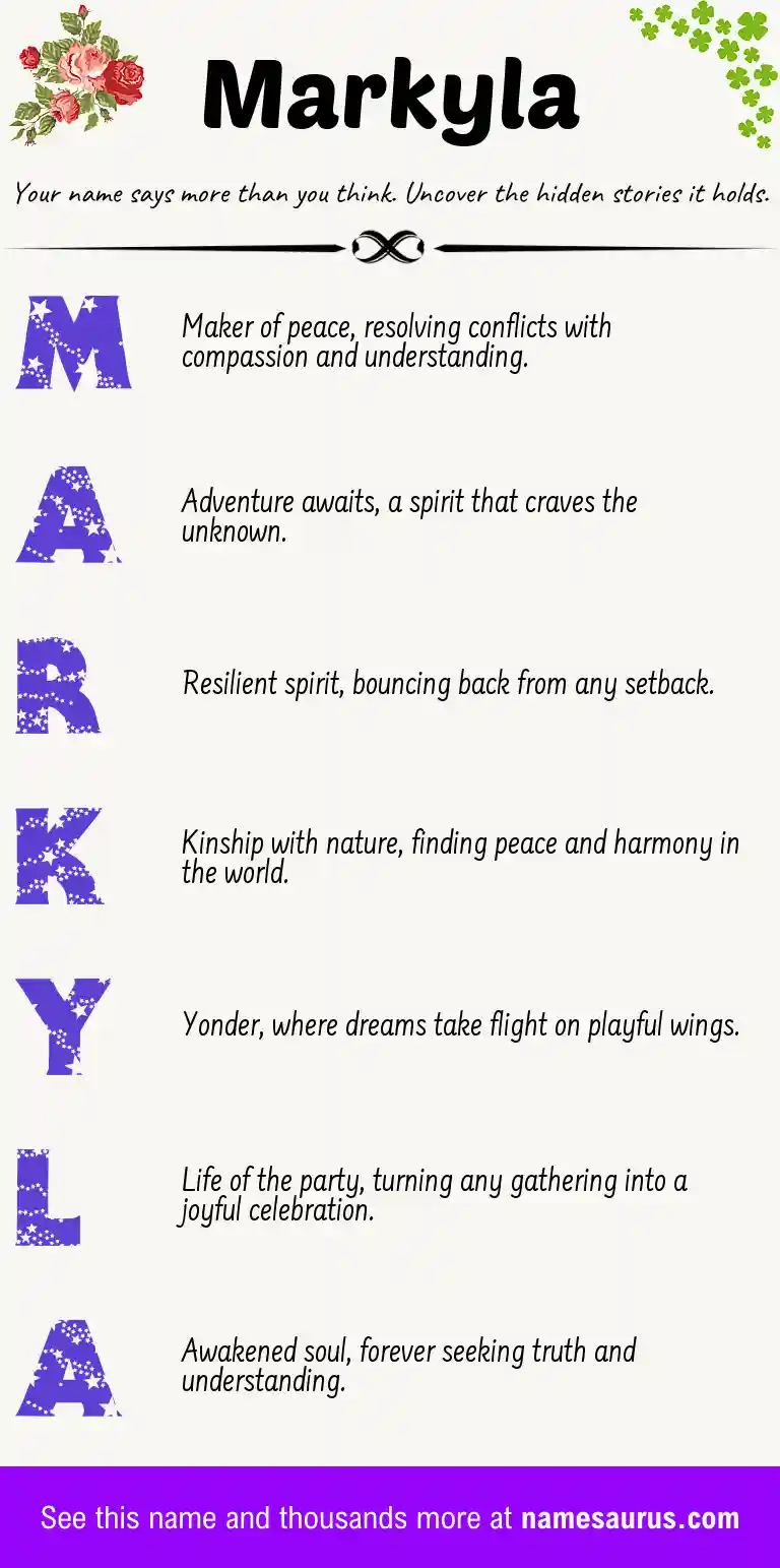 Acrostic poem about Markyla.