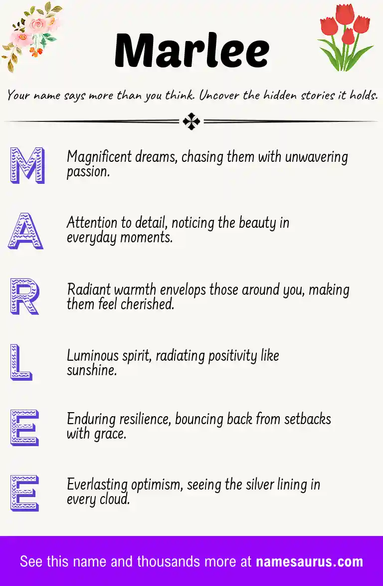 Acrostic poem about Marlee.