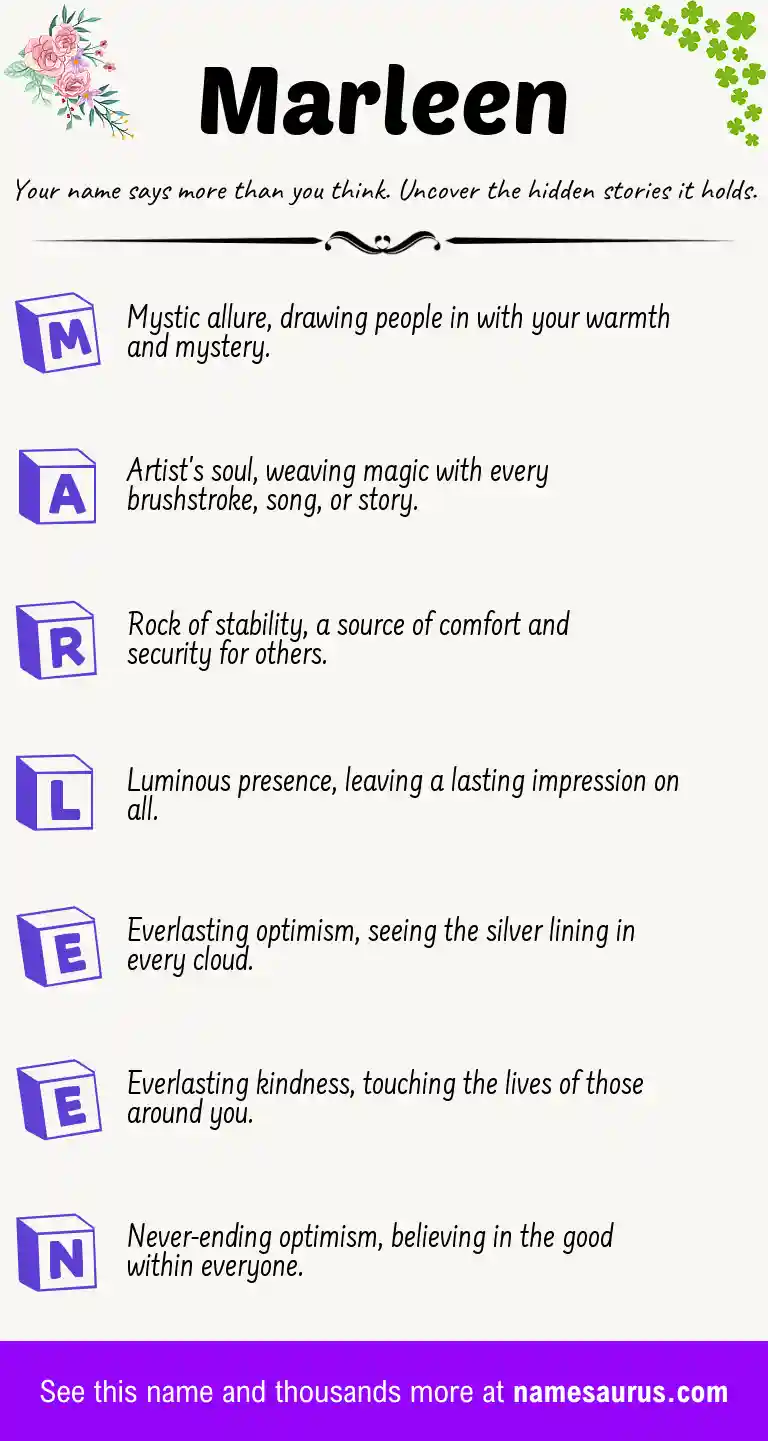 Acrostic poem about Marleen.