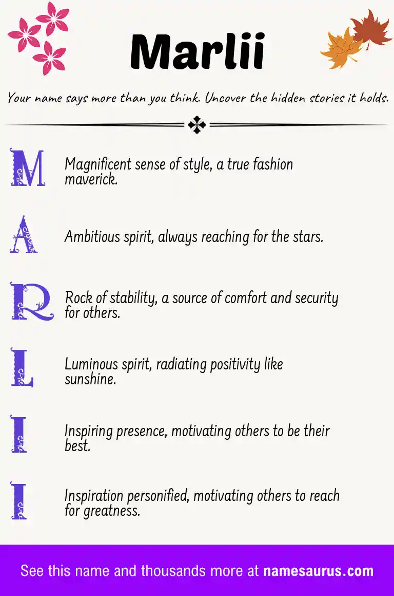 Acrostic poem about Marlii.