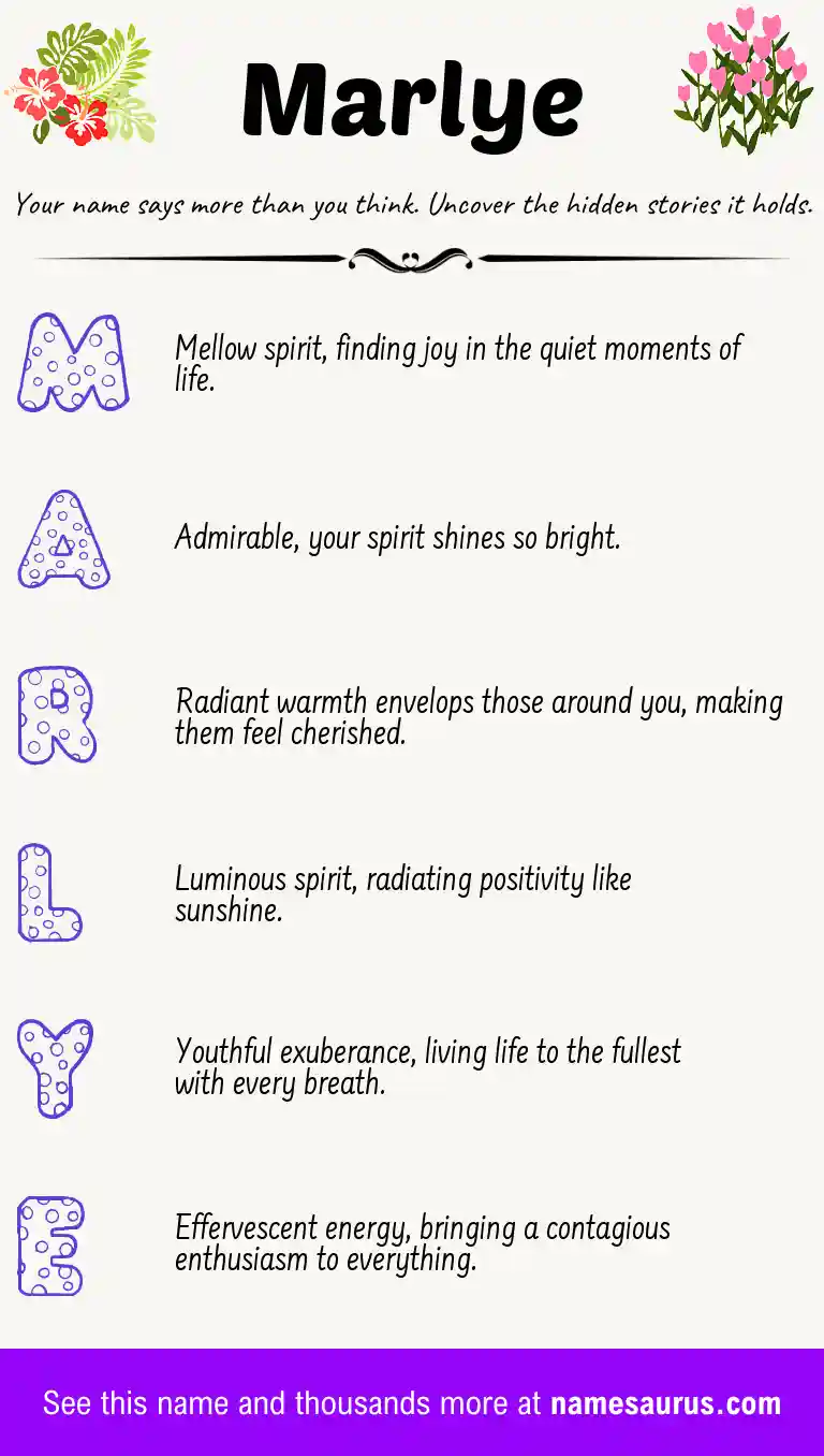 Acrostic poem about Marlye.