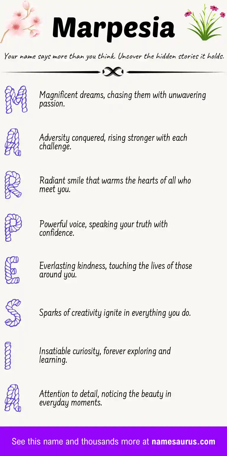 Acrostic poem about Marpesia.