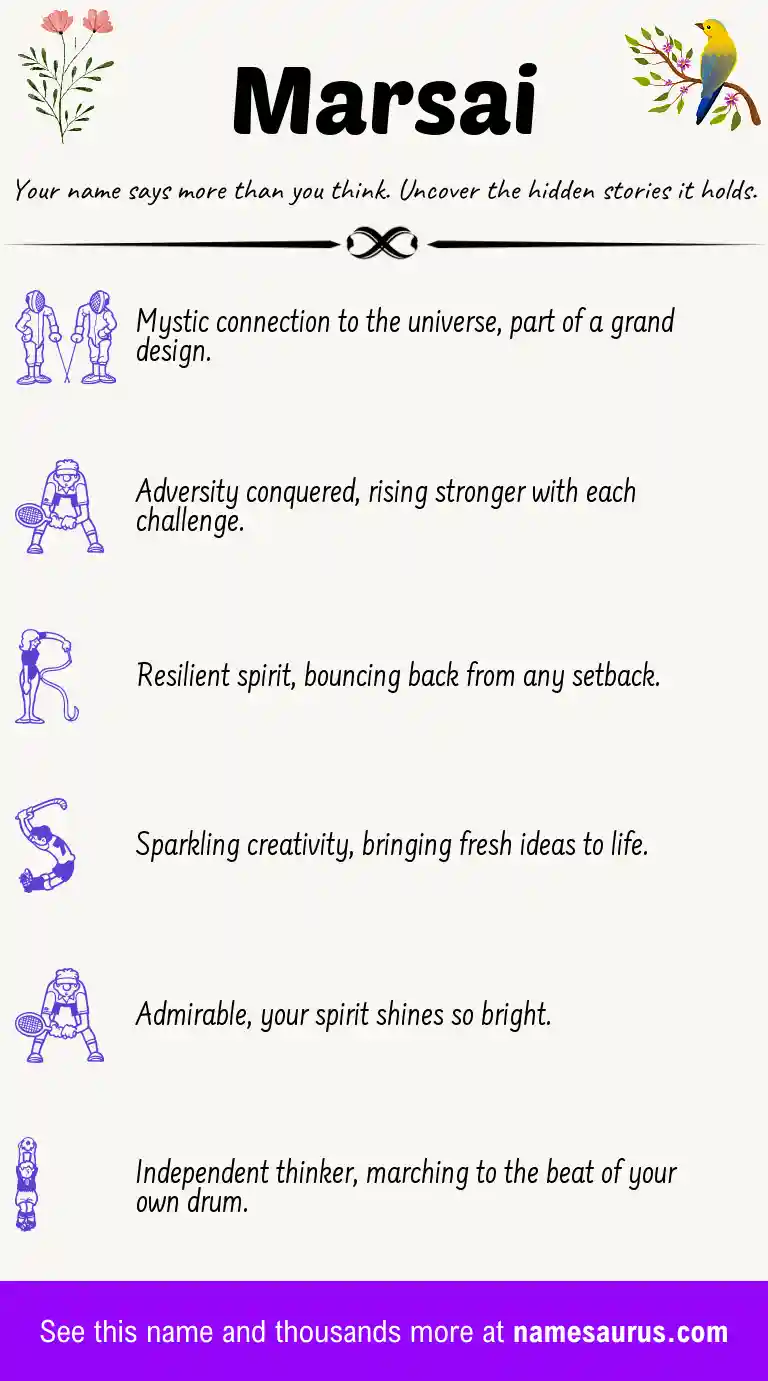 Acrostic poem about Marsai.