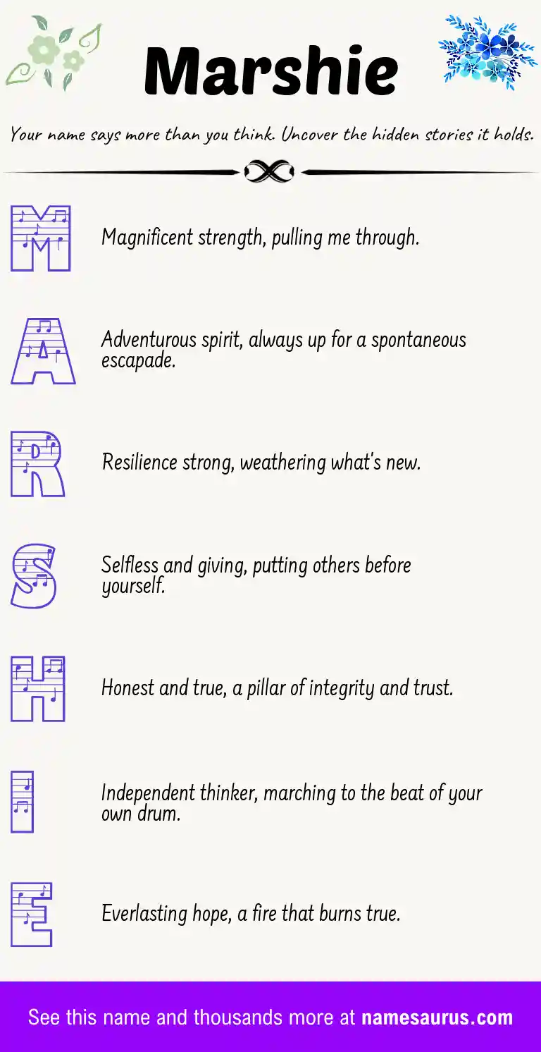 Acrostic poem about Marshie.