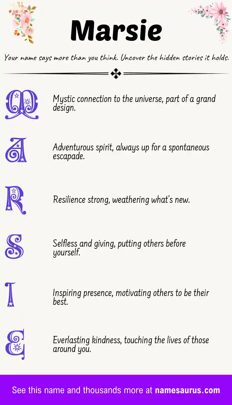 Acrostic poem about Marsie.