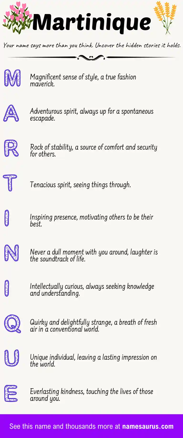 Acrostic poem about Martinique.