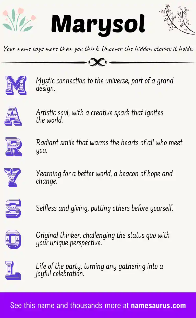 Acrostic poem about Marysol.
