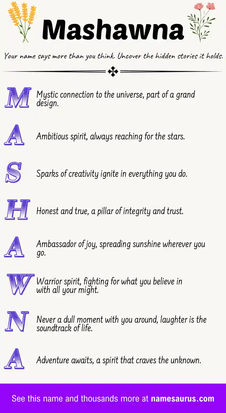Acrostic poem about Mashawna.