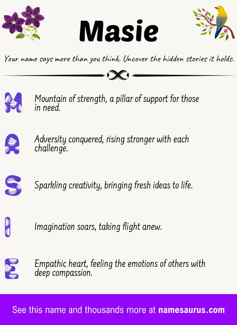Acrostic poem about Masie.