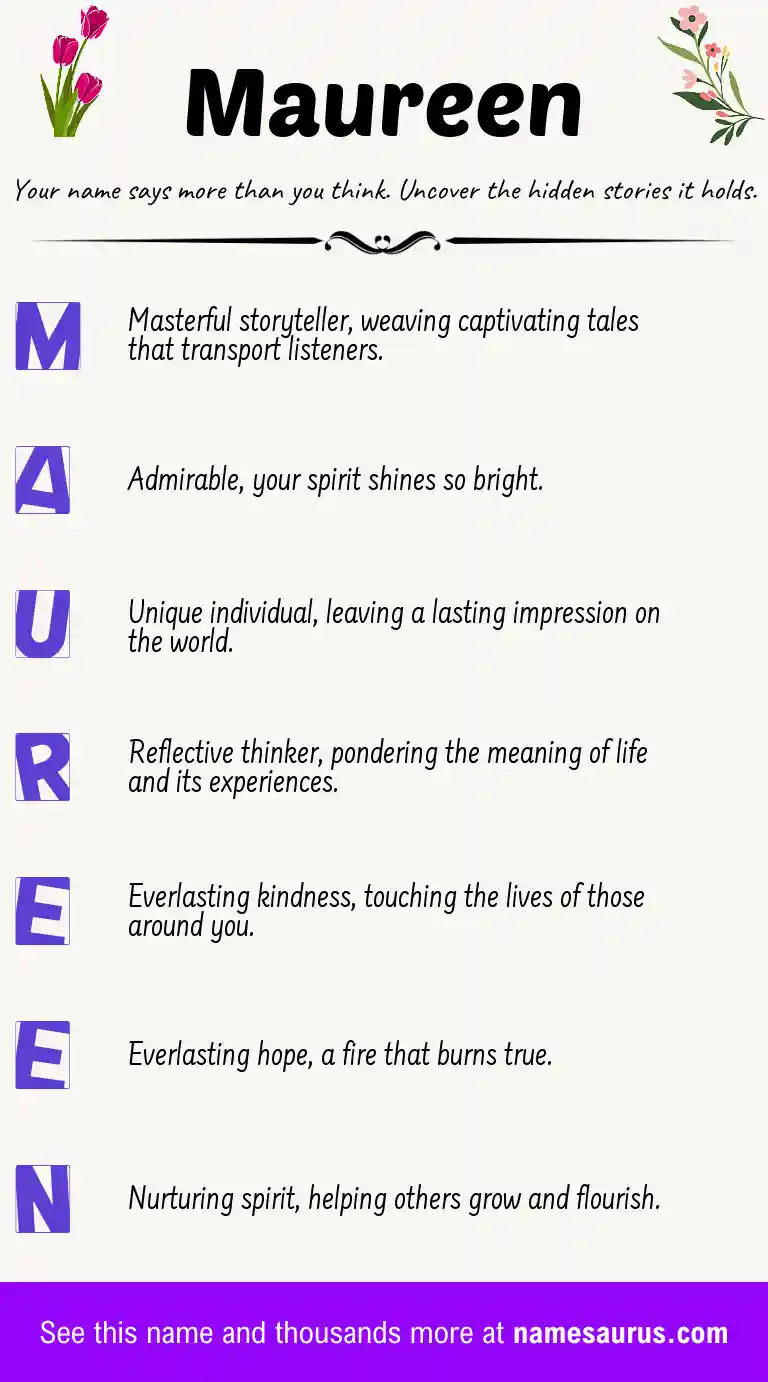 Acrostic poem about Maureen.