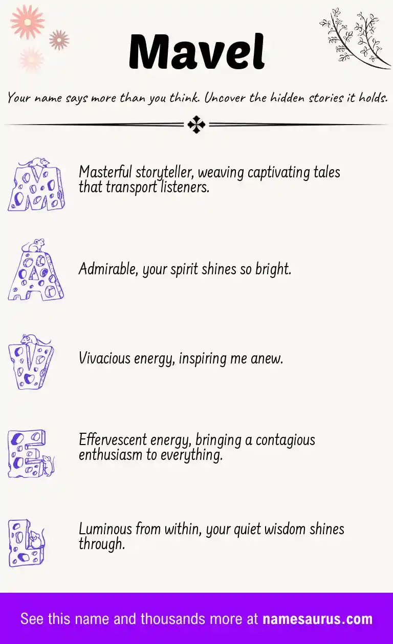 Acrostic poem about Mavel.