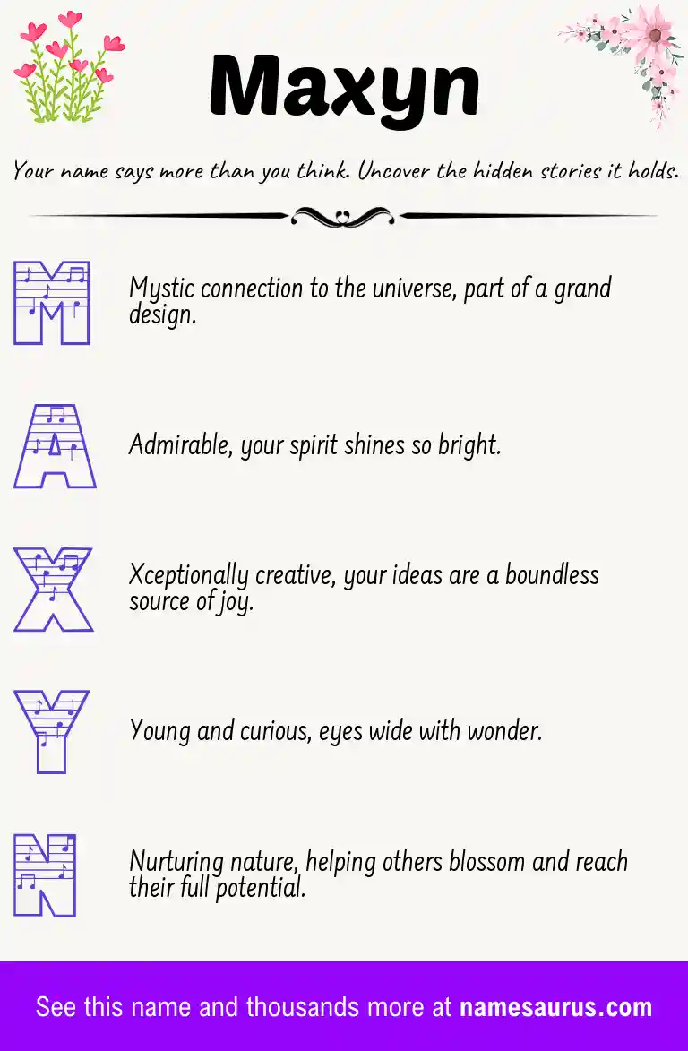 Acrostic poem about Maxyn.