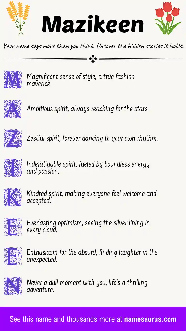 Acrostic poem about Mazikeen.