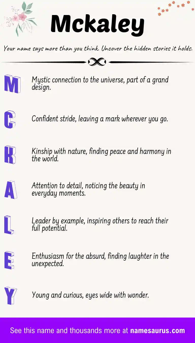 Acrostic poem about Mckaley.