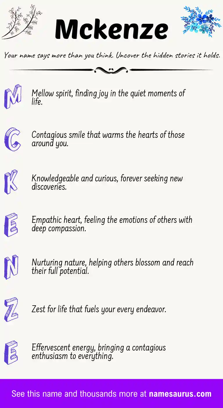 Acrostic poem about Mckenze.
