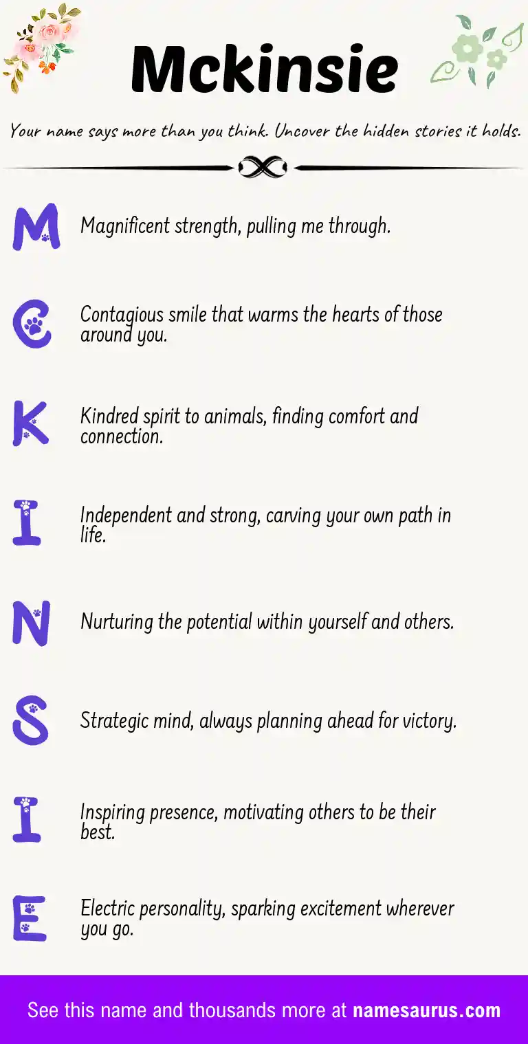 Acrostic poem about Mckinsie.