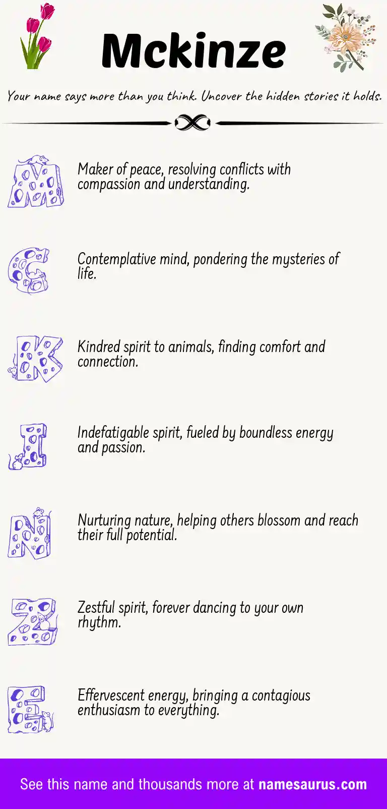 Acrostic poem about Mckinze.