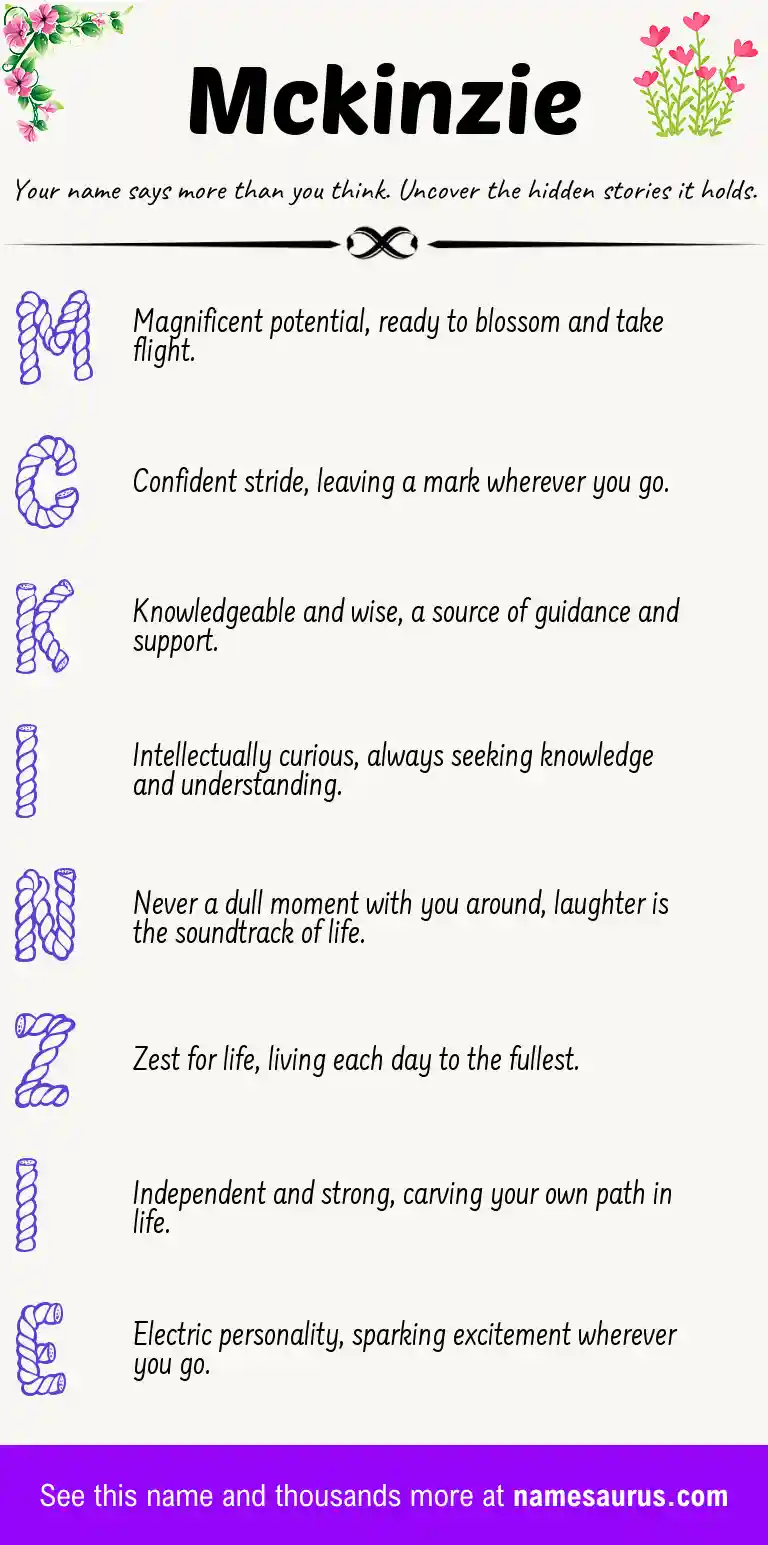 Acrostic poem about Mckinzie.
