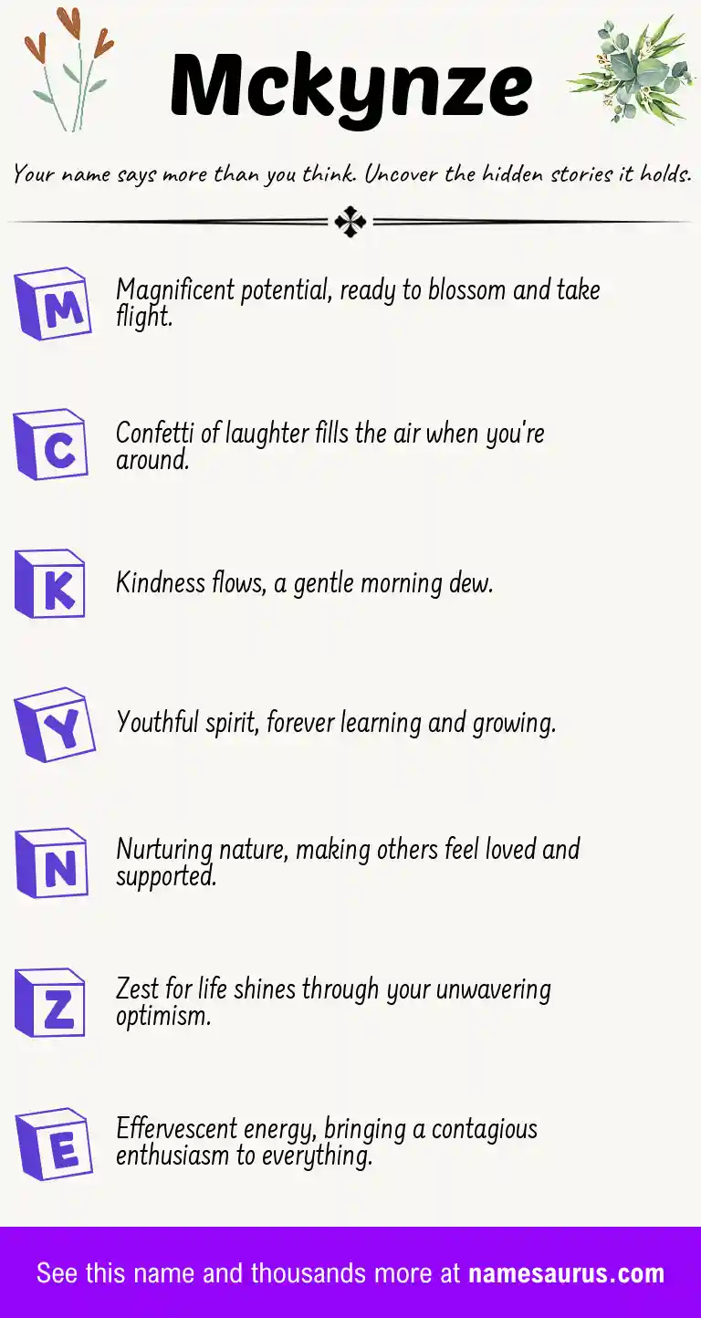 Acrostic poem about Mckynze.