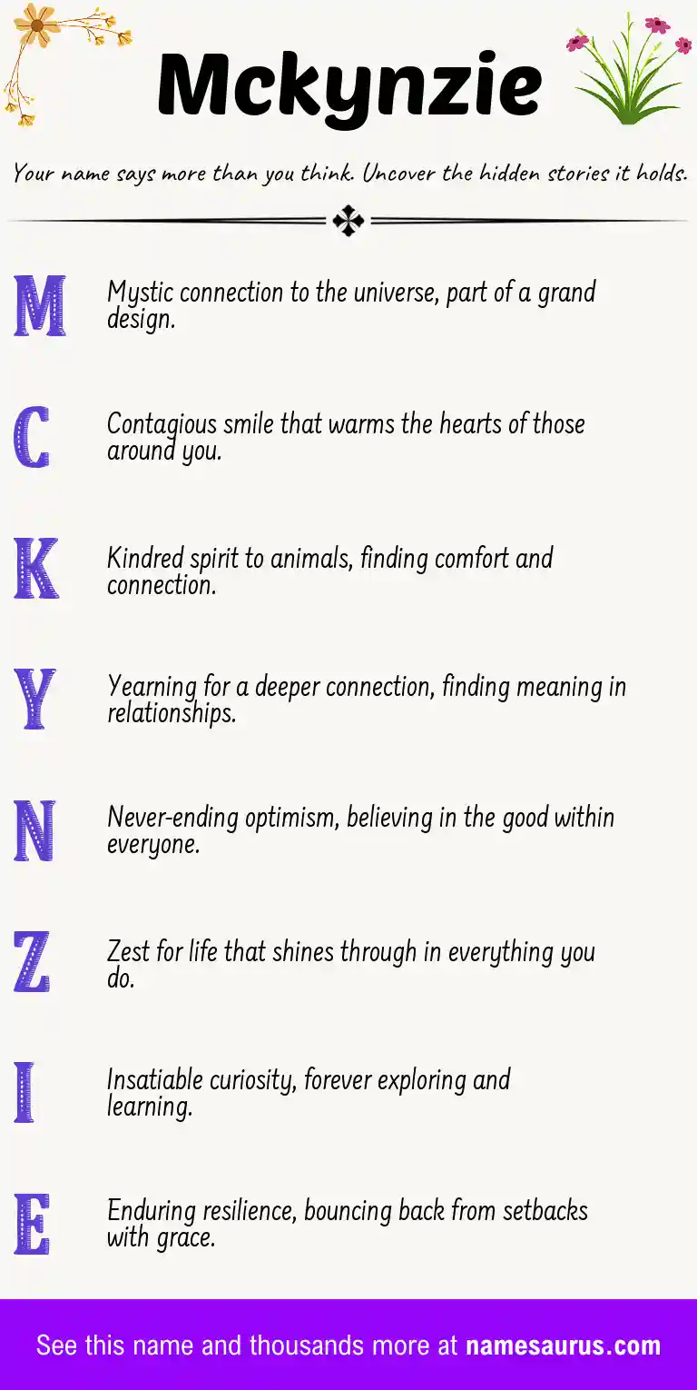 Acrostic poem about Mckynzie.