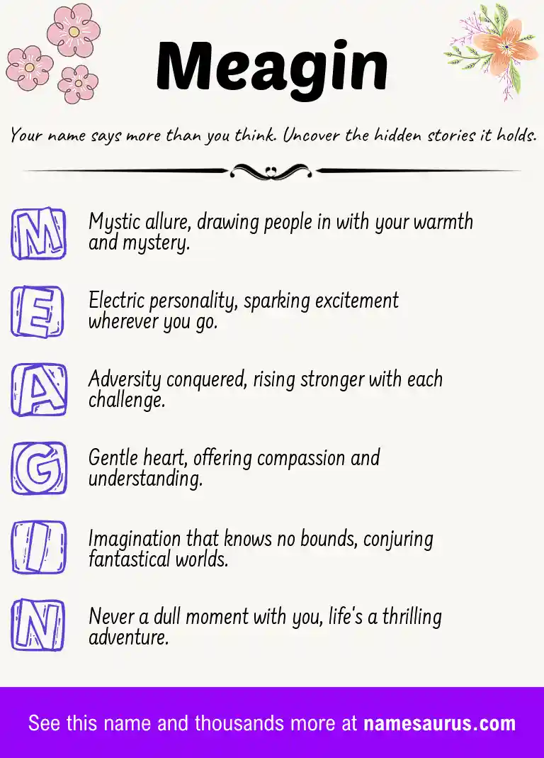 Acrostic poem about Meagin.