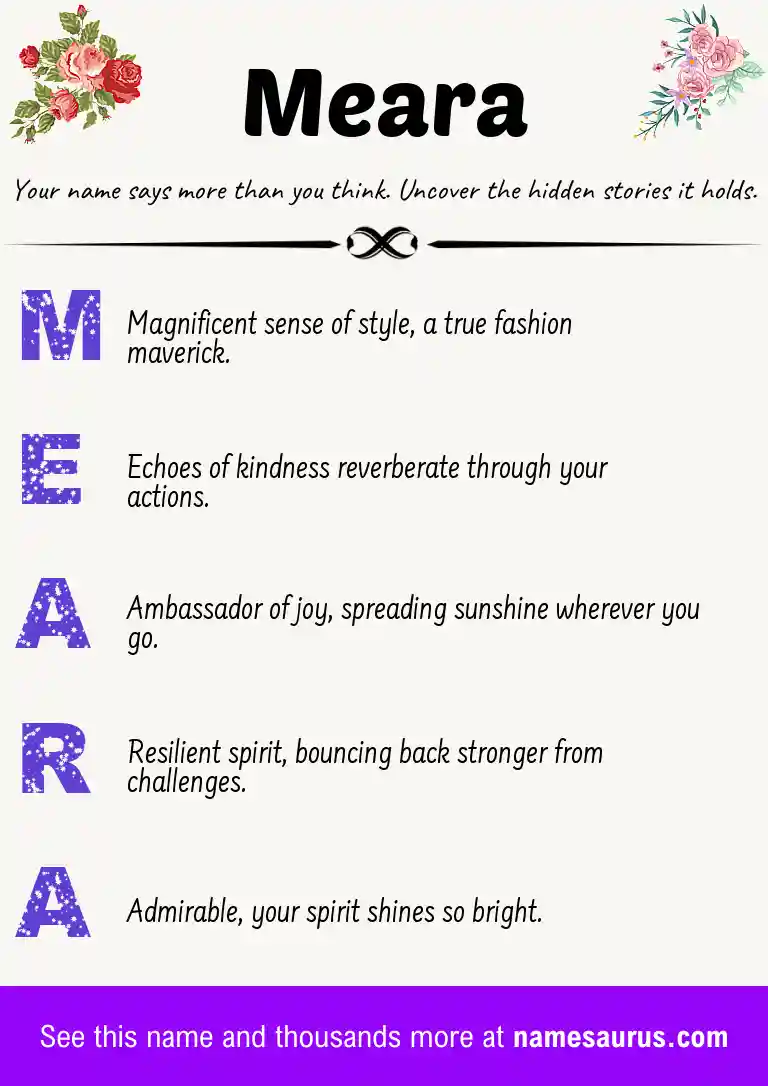 Acrostic poem about Meara.
