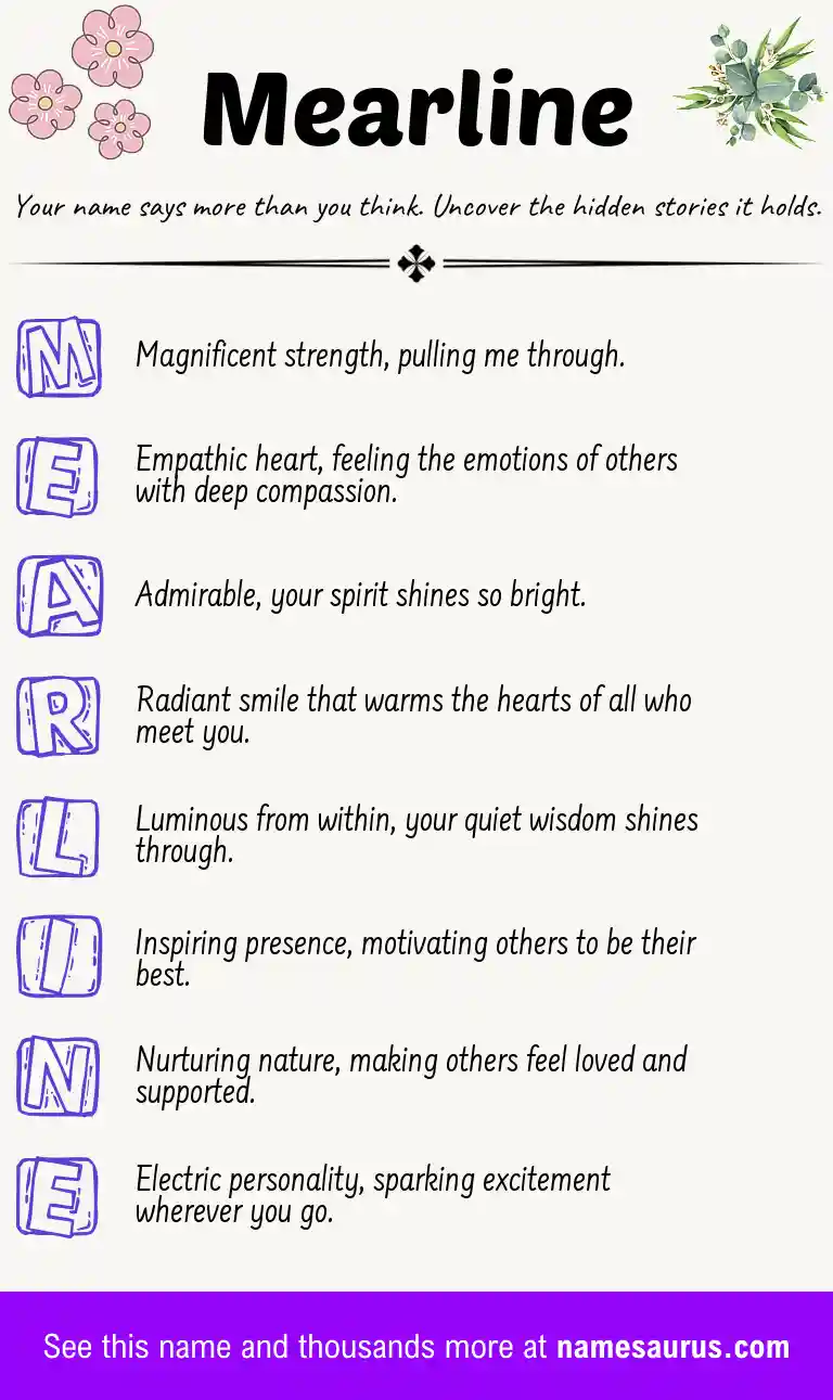Acrostic poem about Mearline.